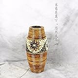 BAGEHUA インドネシア籐花瓶アップリケクラフト籐の花瓶花瓶花瓶の 4 つのリビングルームが 4 階の色彩で装飾されているサイズを 60 cm 高 C