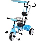 ALUP- 子供の三輪車、1.5歳から5歳のベビーカー、ベビートロリー、ベビーバイク、子供の三輪車 (色 : 青)