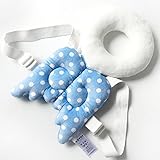 KISSTYLE　赤ちゃん　かわいい　ドーナツマット　ブルー　ケア　安全　セーフティ　守る　保護　ヘッド　　乳児　幼児　後頭部