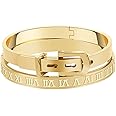 Jaline Gold Silver Rose Gold Plated Bracelets for Men Women Roman Numeral Bangle Bracelet Stainless Steel Personalized Engrav