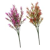 Baosity 全4種　2本　人工植物　花束　花瓶挿し　装飾　部屋　生き生き　雰囲気　増加　　 - ＃1　紫+赤
