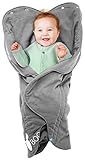 Wallaboo - Babynomade Couverture enveloppante Fleur- Universelle Multi-Usages Gris
