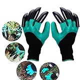 手指のついた庭の手袋は、右の爪を素早く簡単に掘ると植物の剪定、掘削＆植栽のために安全保育植物 - テレビで見たように