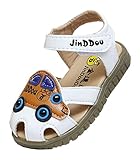 Ziweiba ベビーシューズ 赤ちゃんサンダル 子供用歩行靴 男児 男の子真夏靴 マジック留め 滑り止め 車カーモチーフ (15.5cm, A)