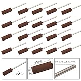 JINTONG ゴム砥石 2.35mmシャンク コーン ヘッド セラミック 研磨 マウント20個入り