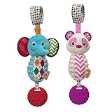 Infantino Tag Along Chimes - Elephant/Panda [並行輸入品]