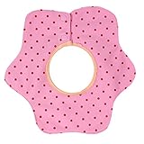 「homecoi」 ベビービブ　よだれ掛け　前掛け　エプロン　胸当て　食事用スタイ　ナプキン ビブ　梅の花　食事用　360度　回転　バンダナ　子供　男の子　女の子　新生児　赤ん坊用　ソフト (ピンク)