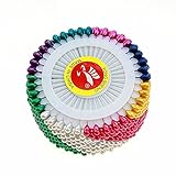 480個パールブラックカラフルPearティアドロップ形状ヘッドピン39 mmコサージュ花柄フラワーFlorist Dressmaking Sewingピン UN000001