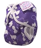 Pocket Nappy - Little Britain - British Made Cloth Nappy - Poppered (Purple Flowers) by Little Brita