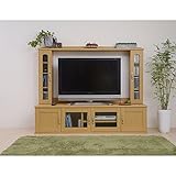 壁面収納タイプ テレビ台 ガラス扉付き 1605mm幅 f-jkp-fll0022na ナチュラル色