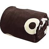 ottostyle.jp マイクロファイバーひざ掛け 大判サイズ リングドット/ブラウン (105×145cm) フワッとやさしい肌触り マシュマロタッチ