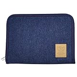 アビックス マミールナ 母子手帳ケース チャックジャバラタイプ M ネイビー デニム 889543