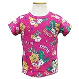 (ポスター) POSTAR　トロピカルフラワー柄 TEE キッズ Tシャツ　ピンク　120cm