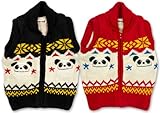 (パンダマニア)PANDA MANIA 【PANDAMANIA】 パンダマニア アクリルニット ノルディック柄 ベスト 80cm/90cm/95cm 80 レッド