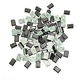 100個セット ブラック プラスチック ワイヤー タイ 長方形 ケーブル マウント クリップ クランプ 粘着テープ 並行輸入品