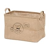 不二貿易 ファブリックボックススクエア 取っ手付き 麻 32815