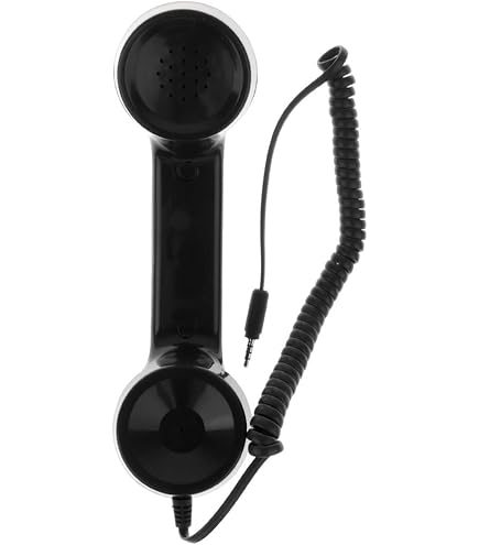 Amazon.co.jp: 受話器型ハンドセット 3.5mm マイク レトロ 携帯電話