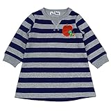 アスナロ（トップス ワンピース・チュニック） はらぺこあおむし ワンピース ベビー 女の子 ERIC CARLE 裏起毛90 グレー
