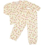 ガールズキッズパジャマ[enfant pur]女の子|女児|子供用イチゴ柄長袖パジャマ上下セット 120cm ホワイト