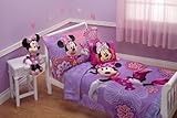 Disney 4 Piece Minnie's Fluttery Friends Toddler Bedding Set, Lavender by Crown Crafts Inc [並行輸入品]