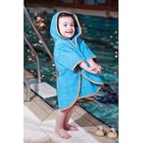 Cuddledry Toddler Swim Poncho (Orange Edge)