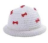 1-5Y赤ちゃん太陽の帽子、赤ちゃんの麦わら帽子、[太陽の帽子とボウタイ、白]
