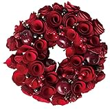 大橋新治商店 クリスマスリース Natural Wreath リース 20cm レッド 28-034