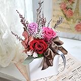 ほんのり香る100%プリザーブドフラワーアレンジ　[アロマシュシュ] (ローズワイン)
