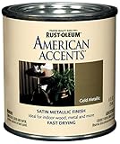 Rust-Oleum 7954730 American Accents 1/2 Pint Latex, Satin Gold Metallic [並行輸入品]
