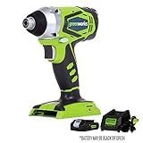 Greenworks 24V Cordless Impact Driver 2.0 AH Battery Included 37032C [並行輸入品]