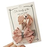 RoRykon 子供 髪飾り ヘアアクセサリー ヘアクリップ キッズ 女の子 髪飾り リボン 発表会 かわいい お呼ばれ お出かけ 結婚式 (デザイン１)