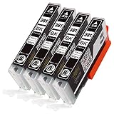 Canon キャノン BCI-381 (BK/ブラック)【4本セット】 最新 互換 インクカートリッジ 381 BCI381 381BK BCI-381BK 黒 インク 純正と併用可能 (対応機種: PIXUS - TS8230 TS8130 TS6230 TS6130 TR9530 TR8530 TR7530 TS8330 TS7330 TS6330 TS7430)【STAR JET製】