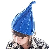 かわいすぎる とんがり ニット帽 キッズ こども用 男女兼用 子供 帽子 (ブルー)