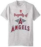 MLB Los Angeles Angelsメンズ58t Tee、スチールヘザー、Large