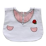 ZOEREA(ゾエレア)　ベビーエプロン　出産祝い　よだれかけ　紳士風　新生児 ギフト　プリントビブ　防水ビブ　ベビースタイ　女の子用　白い1　フリーサイズ [並行輸入品]