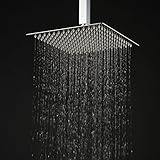 aothpher 304ステンレススチールRainfall正方形シャワーヘッド超薄型雨スタイル水、高クロムポリッシュ 8-inch SH1001S8