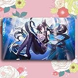 センコウドロー カードゲームプレイマット プレイマット 勝利の女神：NIKKE リトルマーメイド アニメグッズ TCG万能 収納ケース付き アニメ 萌え カード枠なし (60cm * 35cm * 0.2cm)