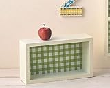 小物ディスプレイ棚 丸和貿易 ミニチュアボーム ミニシェルフ シングル グリーンチェック 400648804