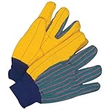 Bob Dale 10-1-FKI Heavy Brushed Fleece Monkey Face Glove with Knit Wrist, Size 1, Blue/Yellow (Pack 