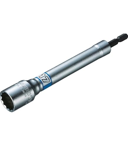 Vessel Ultra Long Socket - 0.5 X 6.3 Inches, 12-Point, For Duct Mounting & Hanging Bolts, Anti-Shed Design, Heavy-Duty