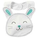 Carters Easter Terry Teething Bib Bunny White by Carter's