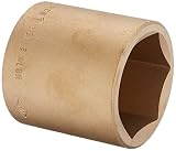 Ampco Safety Tools SS-3/4D1-13/16 Socket, Standard, Non-Sparking, Non-Magnetic, Corrosion Resistant,