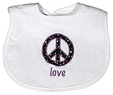Raindrops Love Appliqued Bib, Black by Raindrops