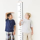 赤ちゃん成長チャートwith SharpieミニマーカーペンHanging定規ベビーGrowth Chart Handingルーラー壁装飾キッズ用、キャンバス取り外し可能高さGrowth Chart