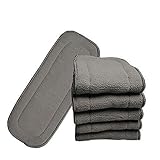 Babyfriendベビー布おむつ5層抗菌竹竹チャコールライナー挿入スーパー水吸収性6個