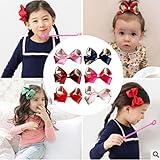 YISYO　クリップ ヘアピン　ベビーヘアクリップ　子供　大人　ヘアアクセサリー 6点セット ヘアピン　蝶結び　髪留め　髪飾り　 王冠　　お宮参り　誕生日飾り　プレゼント　お祝いギフト (カラー（ア）