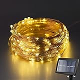 IREALIST LED Solar String Lights 150 LED 72 ft Outdoor String Lights.Decorative Solar Outdoor String