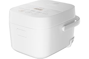 【Amazon.co.jp限定】[山善] 炊飯器 一人暮らし 5.5合 3種類炊き分け機能 マイコン式 低温調理 無洗米モード 保温 予約機能 ホワイト AMRC-10M(W)