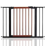BabyDan Avantgarde Baby Safety Stair Gate Cherry Wood and Black All Widths (96.7cm-104.1cm) by BabyD