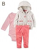 カーターズ Carter's パーカー ボディスーツ パンツ 3点セット ベビー服 ネコ 女の子 (6months(61-67cm)) [並行輸入品]
